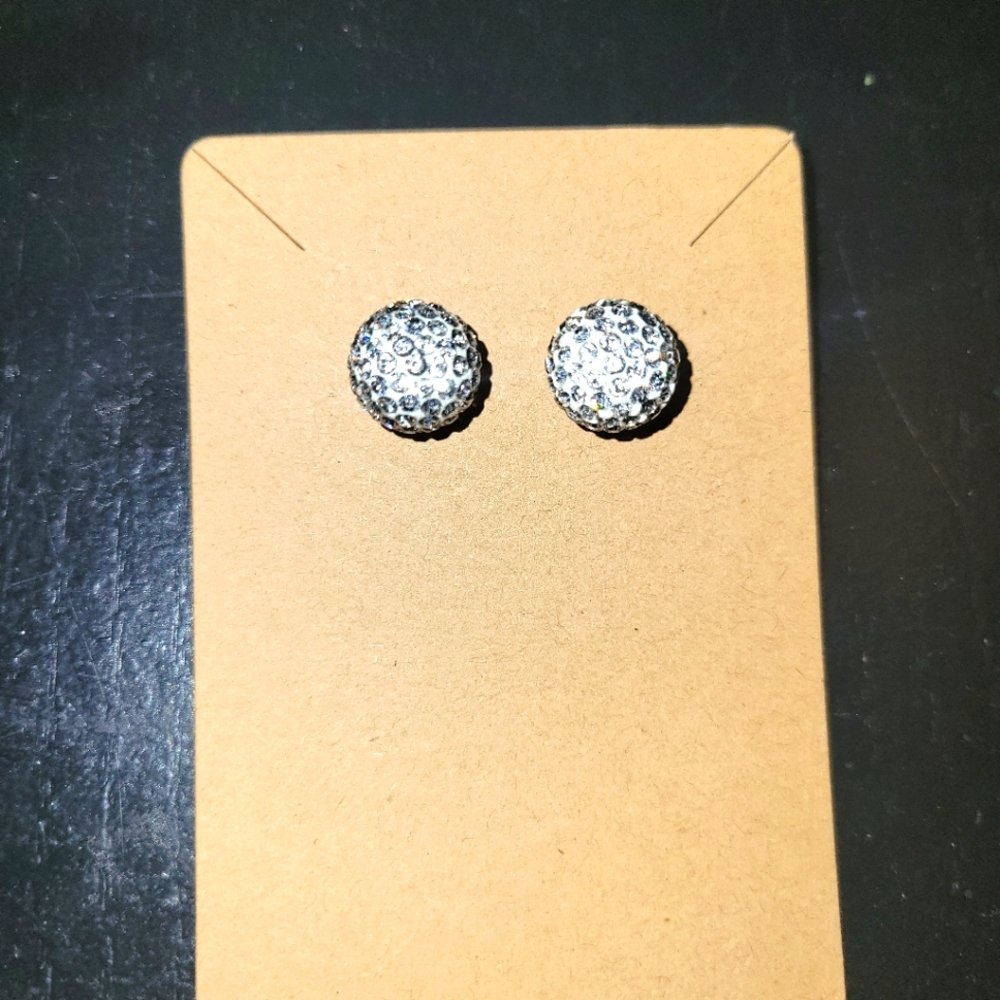💛3/$12💛 Disco Ball CZ Double Stud Earrings